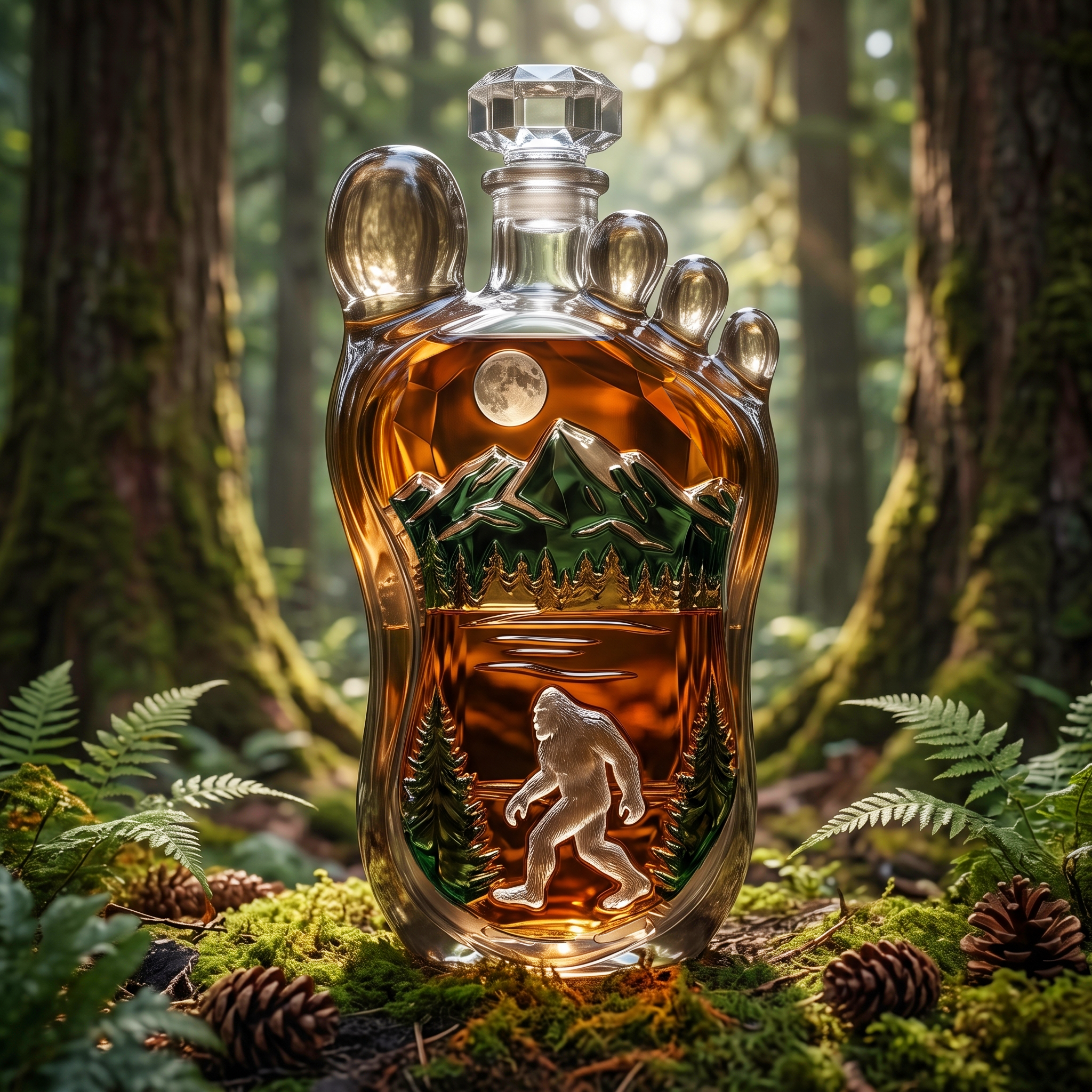 Bigfoot Wilderness Whiskey Bottle 