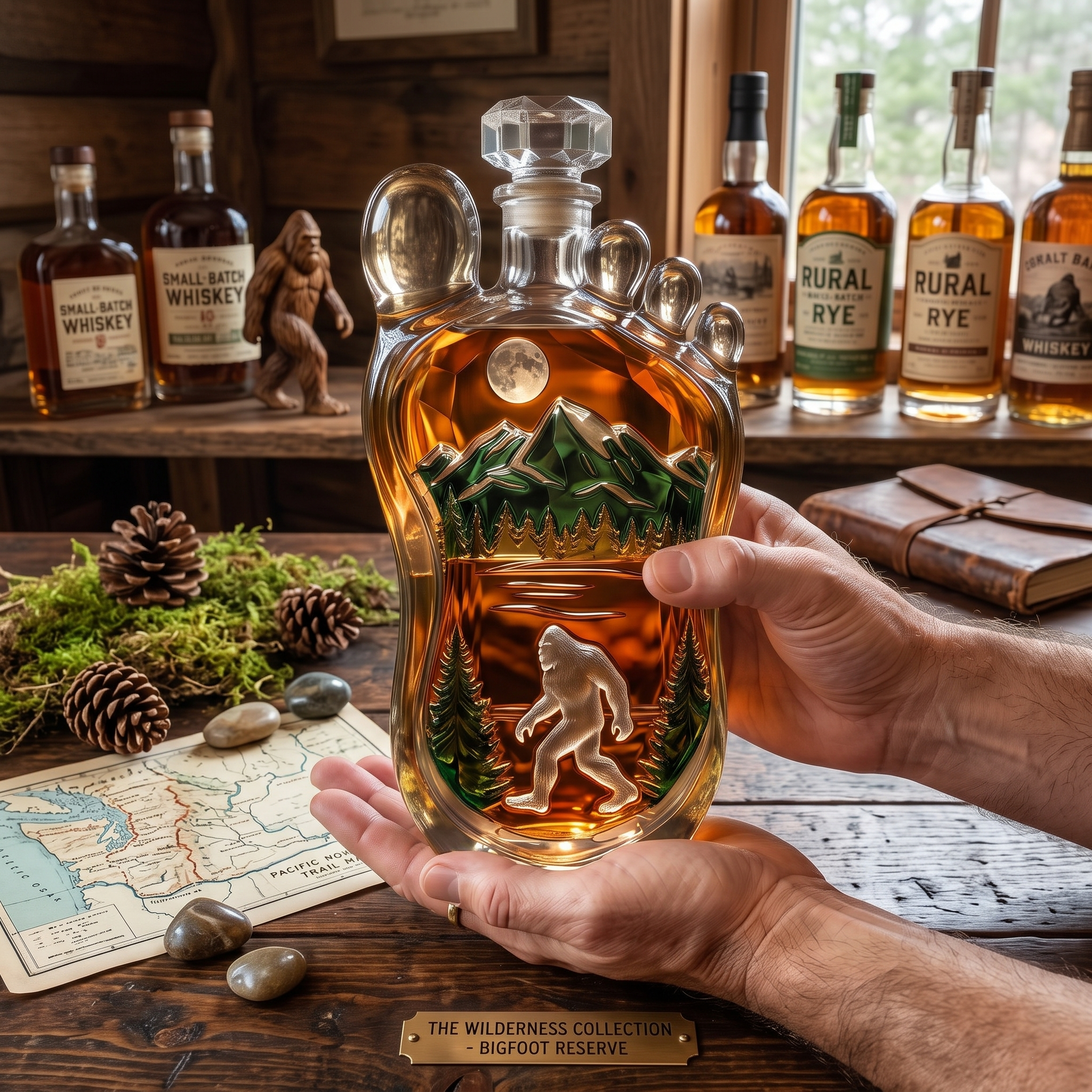 Bigfoot Wilderness Whiskey Bottle 