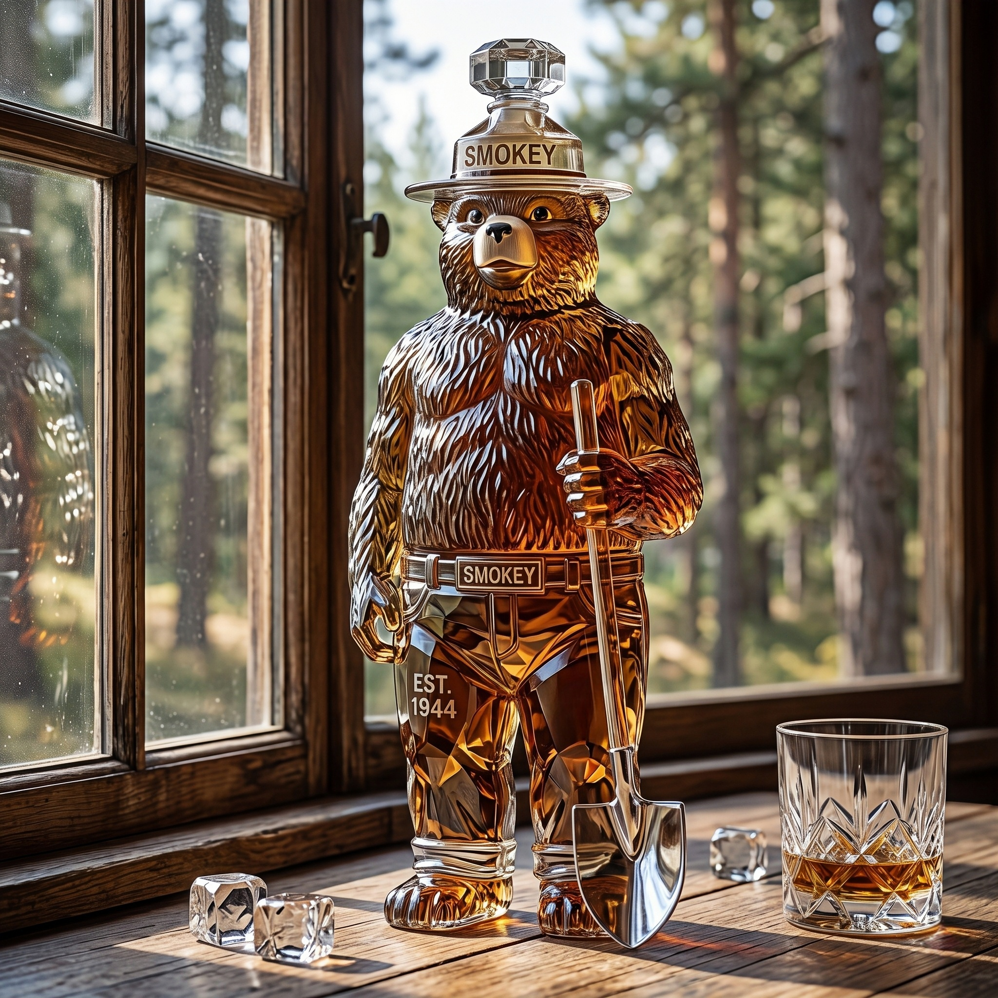 Smokey Bear Whiskey Bottle