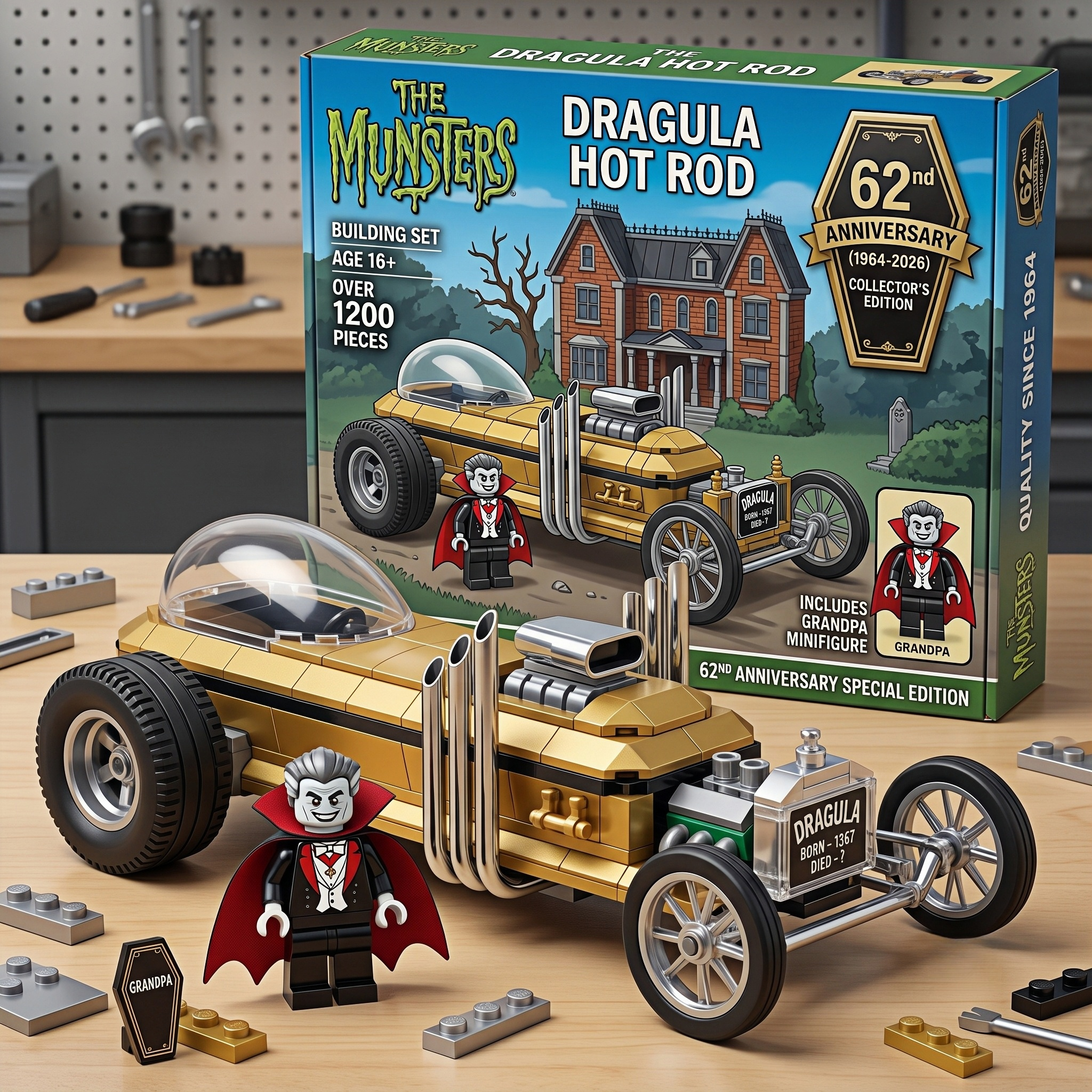 The Munsters - Dragula Hot Rod Collector Brick Edition