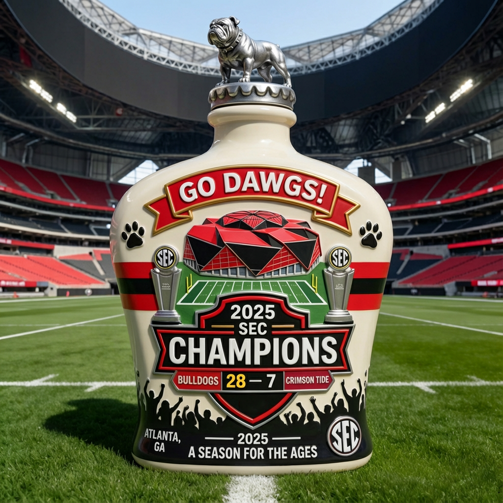 2025 Georgia Bulldogs SEC Champions Whiskey Decanter