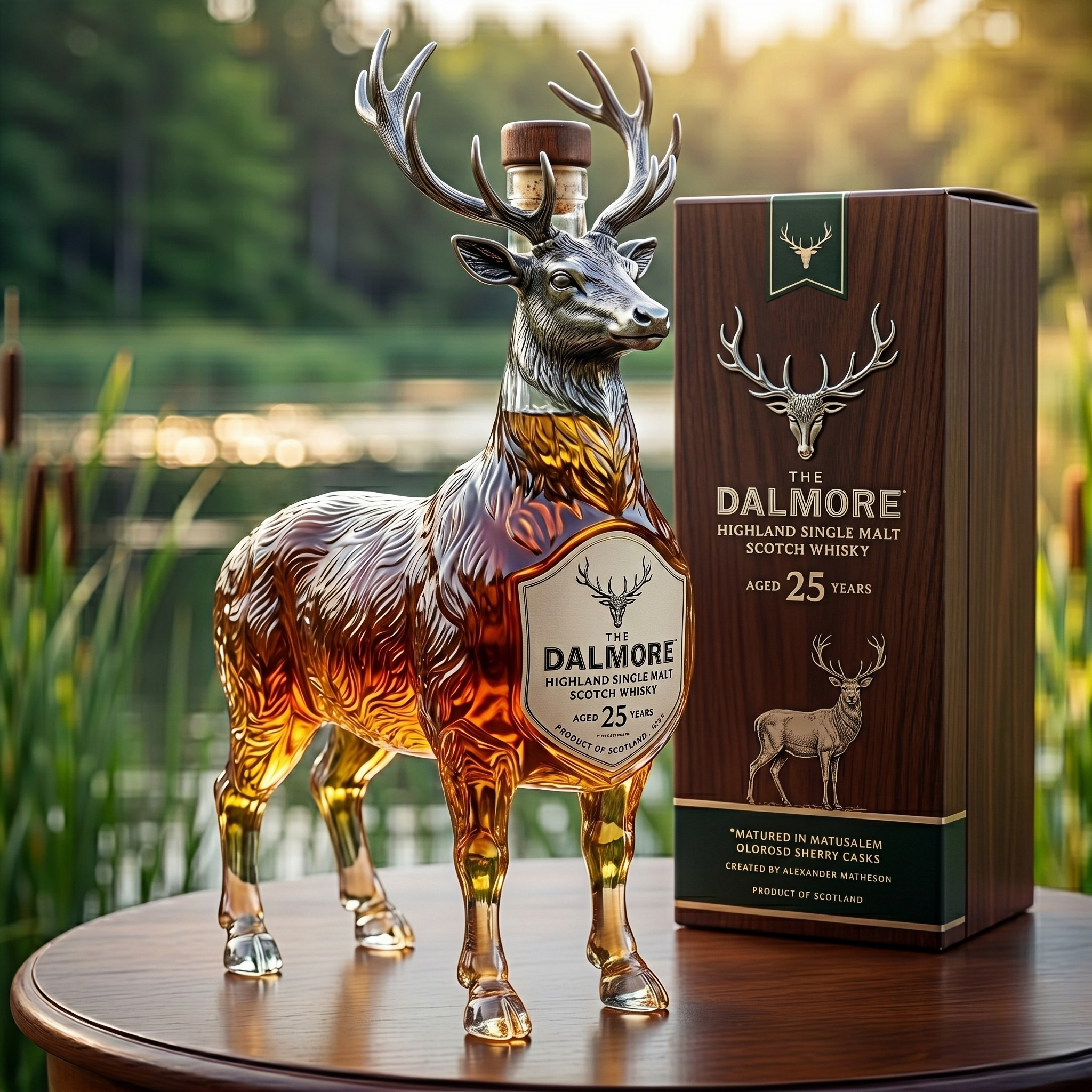 The Dalmore 25 Year Old Whiskey Bottle