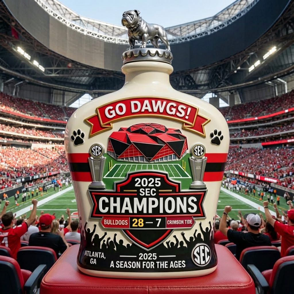 2025 Georgia Bulldogs SEC Champions Whiskey Decanter
