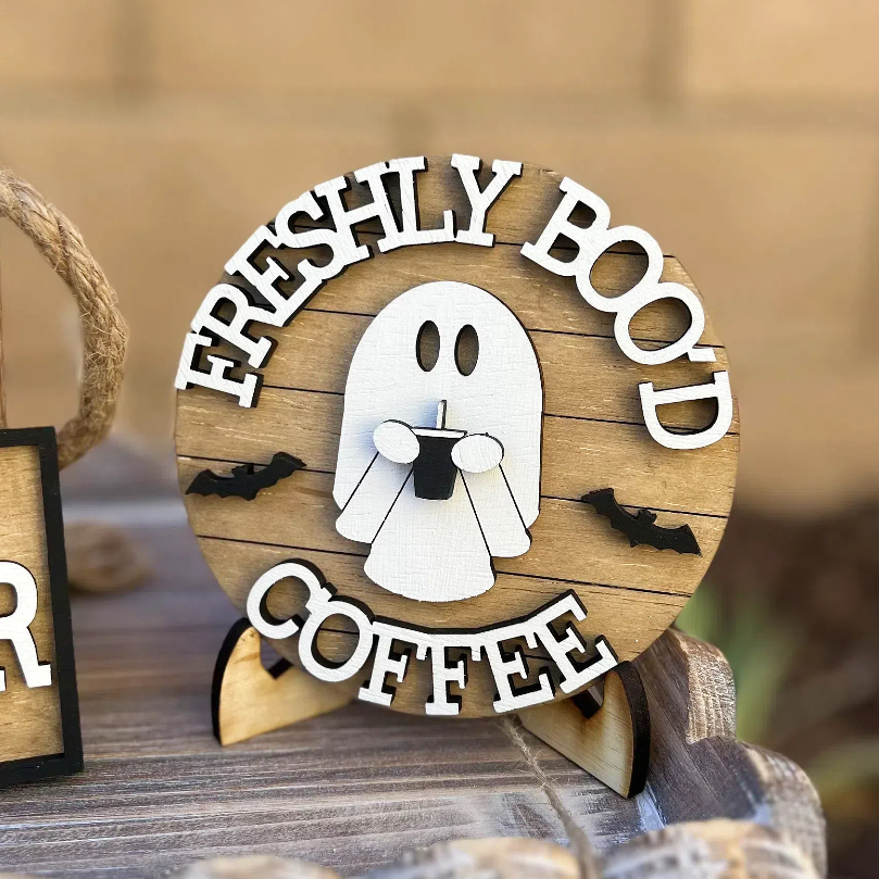 Halloween Ghost Coffee Tiered tray set