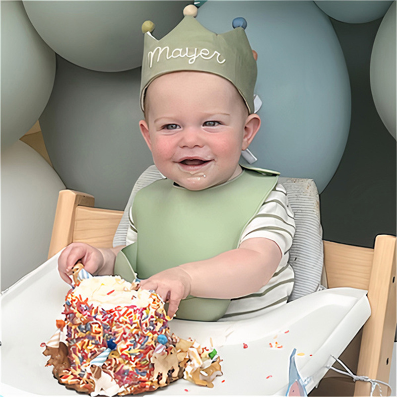 Number and Star Custom Linen Crown for Kids