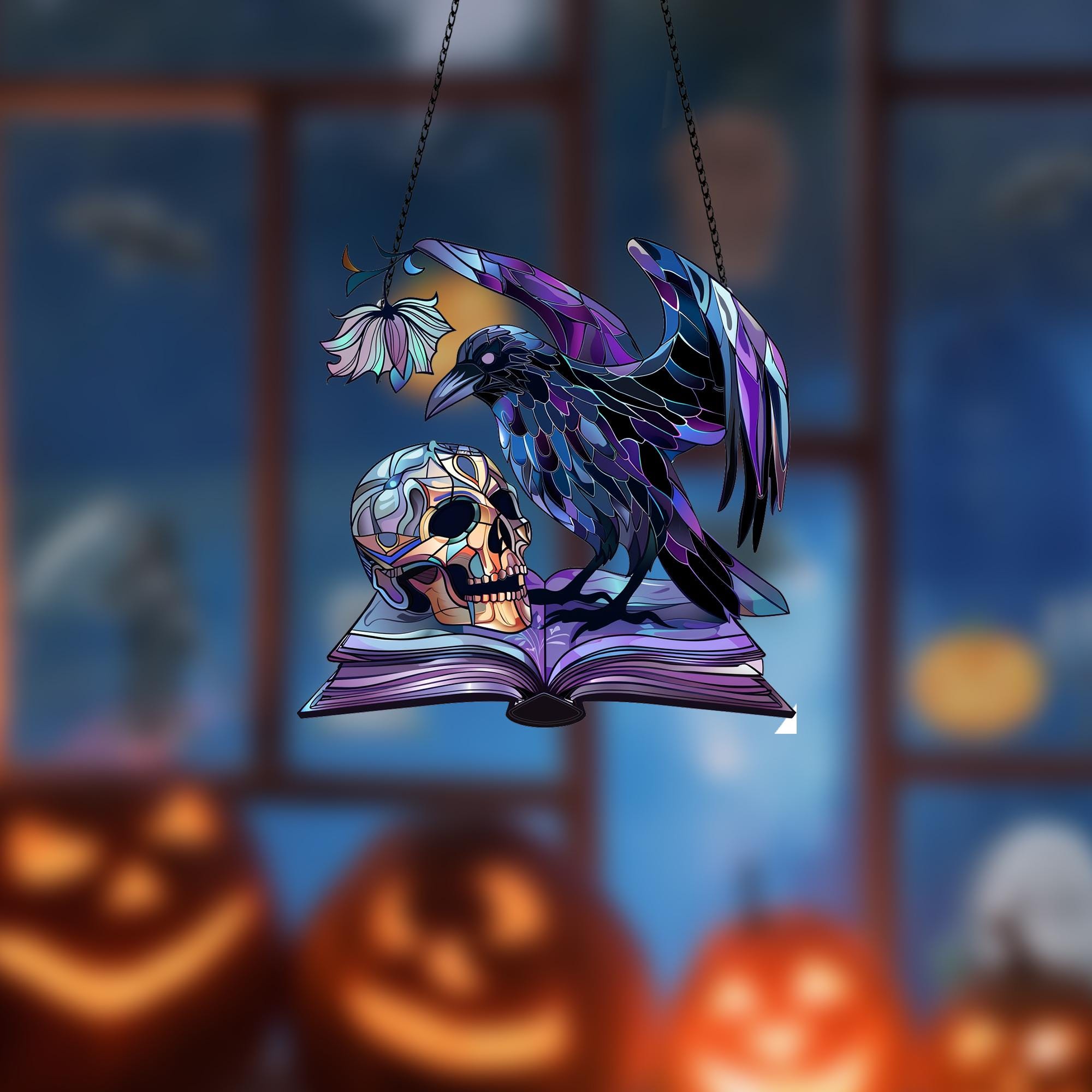 Raven Acrylic Window Decor