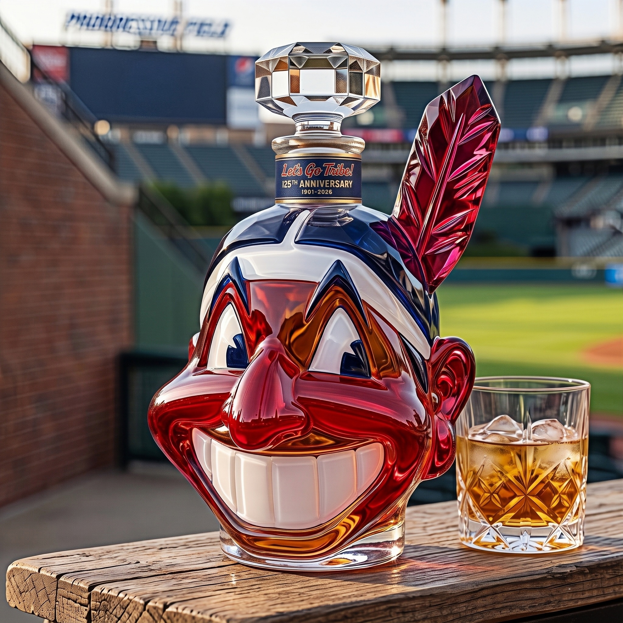 Commemorative glass bottle presentation