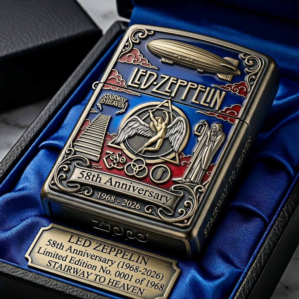 Led Zeppelin 58Th Anniversary Limited Edition Zippo Lighter (1968–2026)