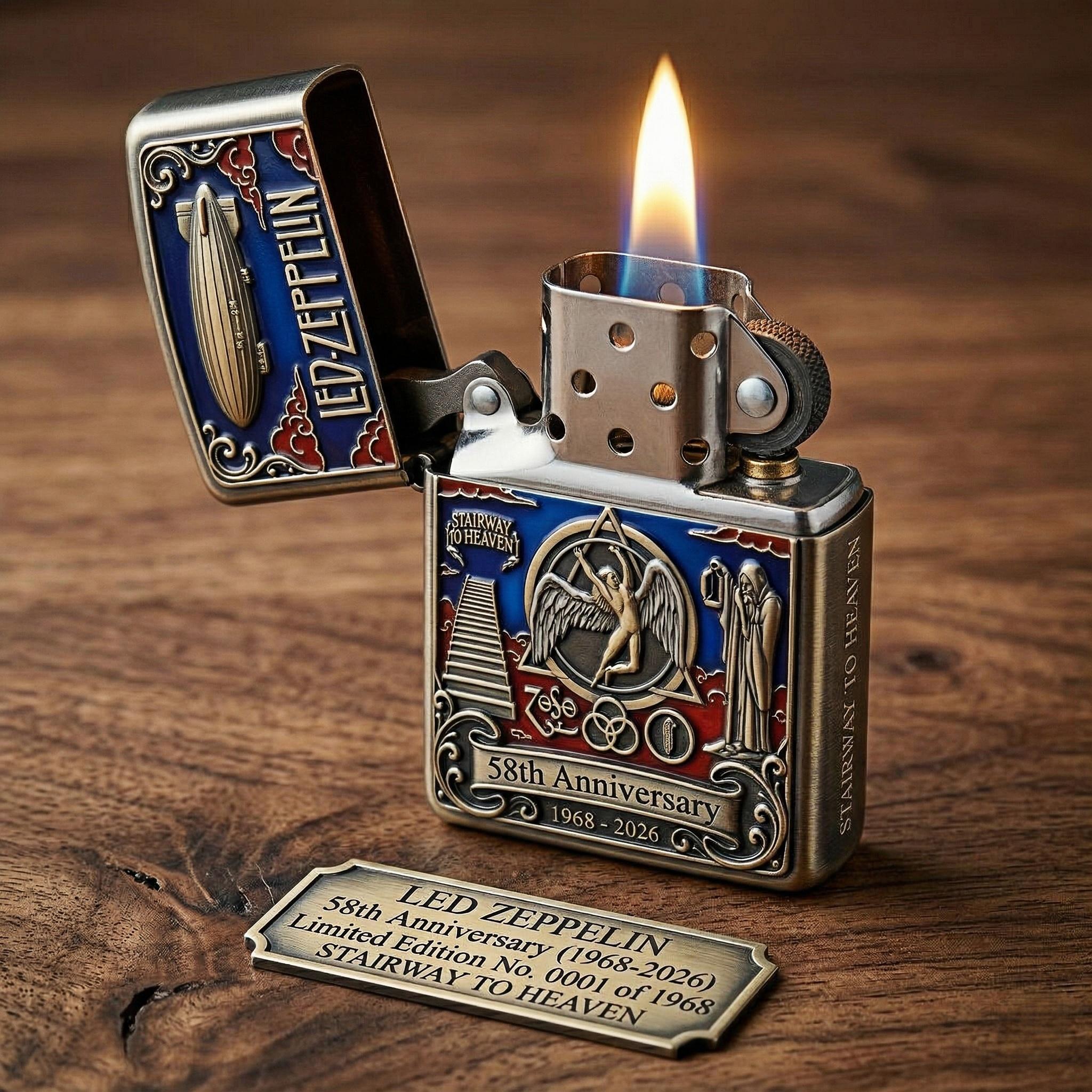Led Zeppelin 58Th Anniversary Limited Edition Zippo Lighter (1968–2026)
