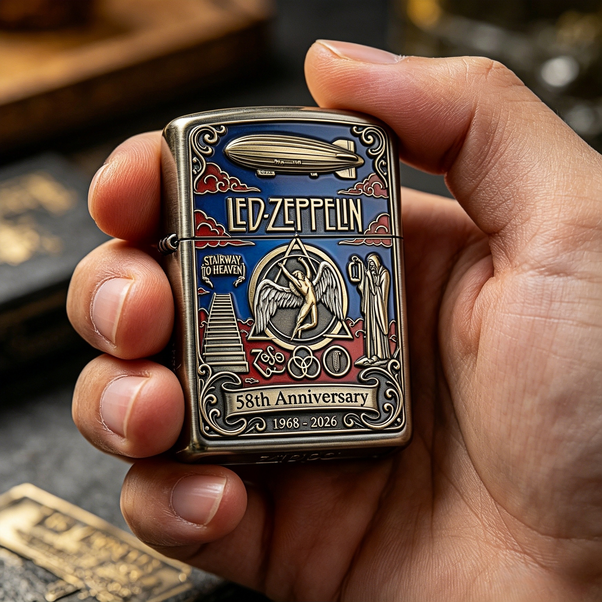 Led Zeppelin 58Th Anniversary Limited Edition Zippo Lighter (1968–2026)