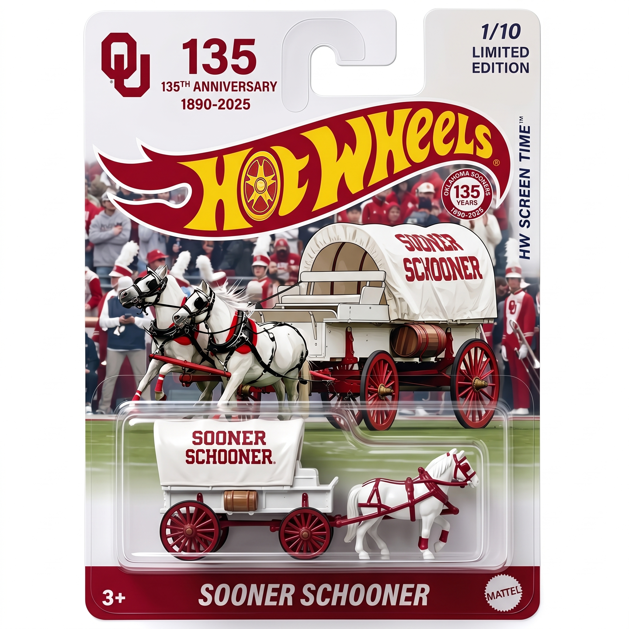 Hot Wheels: OU Sooners 135th Anniversary Sooner Schooner Model