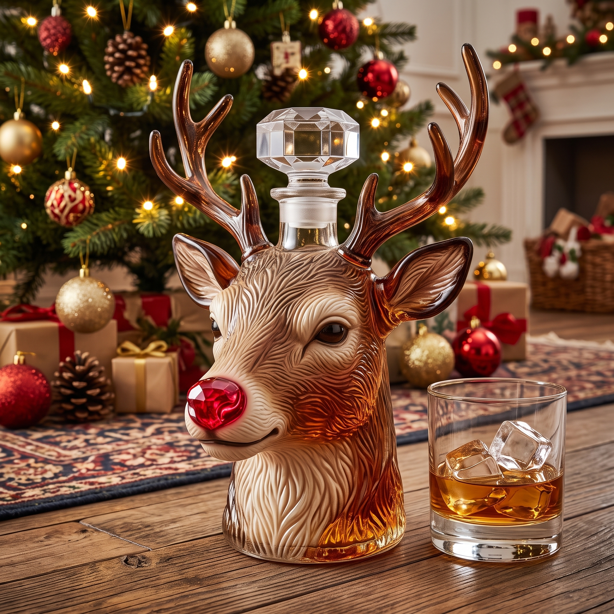 🎄Christmas Early Bird Sale 29% OFF Rudolph Reindeer Whiskey Bottle