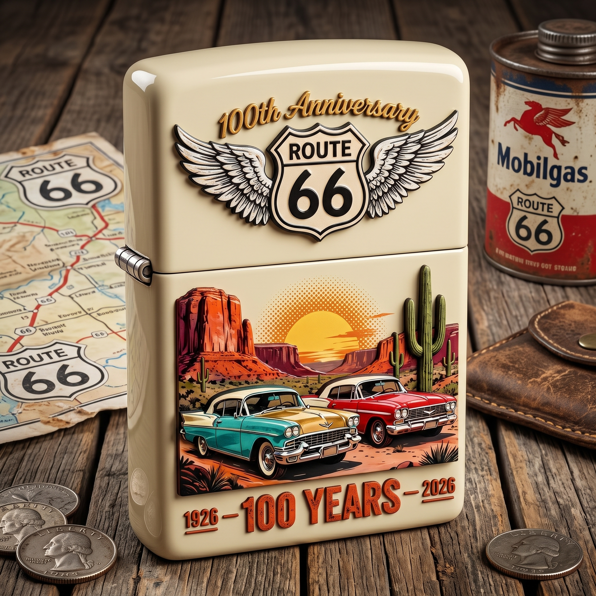 Route 66 100th Anniversary Limited Edition Lighter (1926-2026)