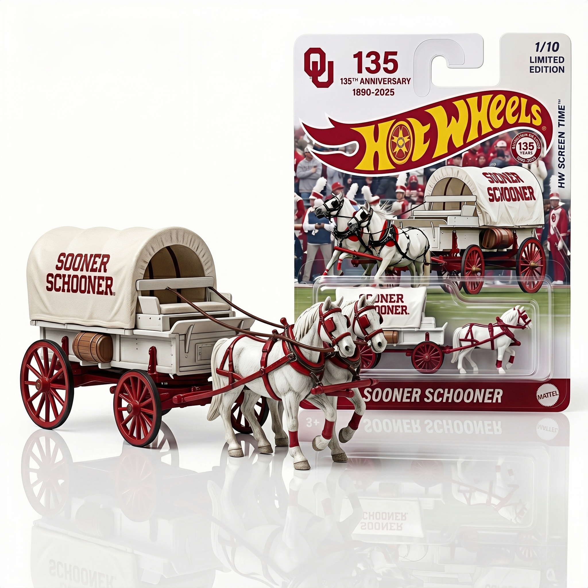 Hot Wheels: OU Sooners 135th Anniversary Sooner Schooner Model