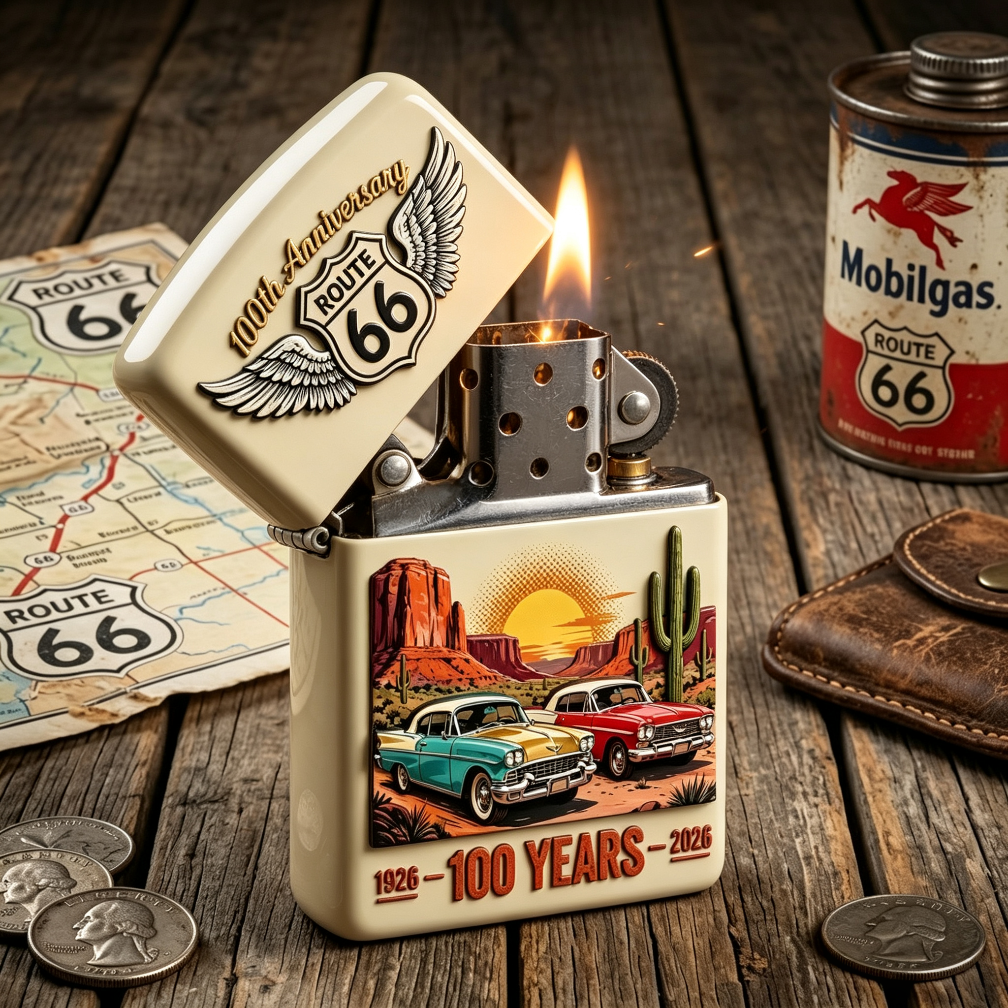 Route 66 100th Anniversary Limited Edition Lighter (1926-2026)
