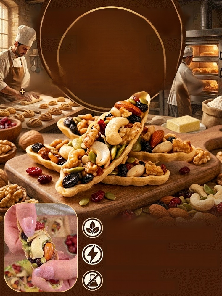 Astragalus and Codonopsis Eight-Treasure Nut Tart, Only 3g Net Carbs, Perfect Fuel For Fitness & Office