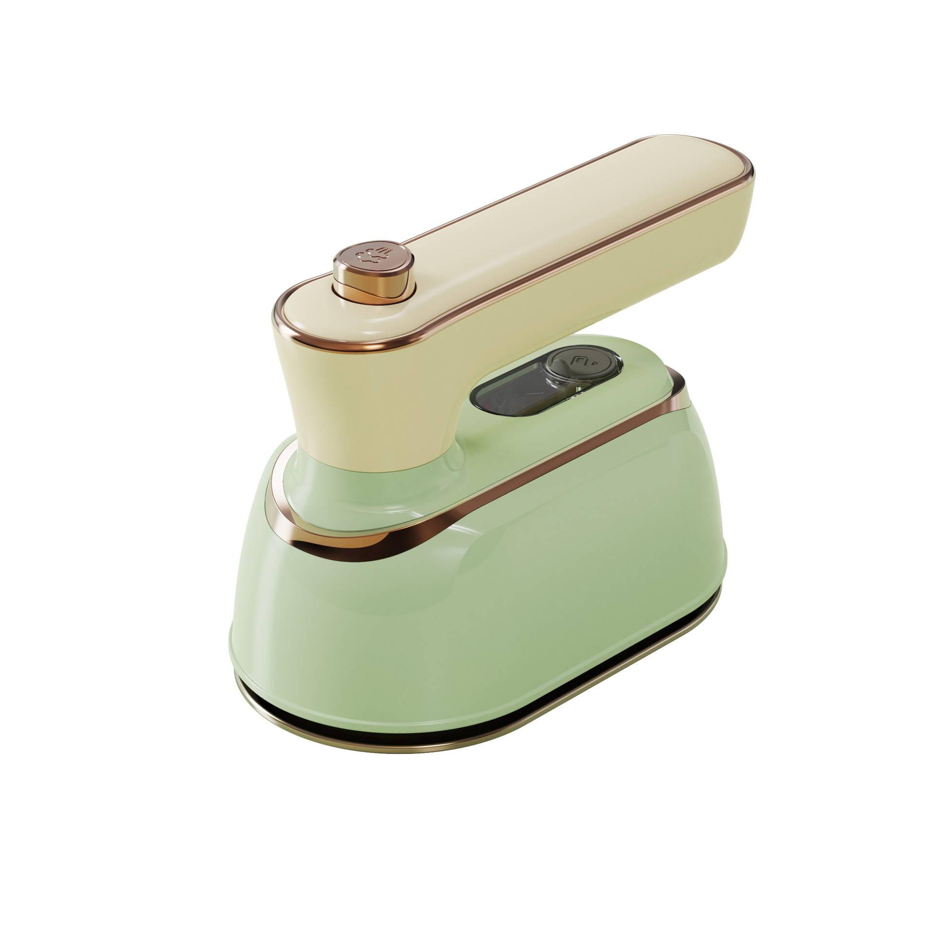 Folding steam iron, 10s fast heating with 180° rotating handle for easy flat and hanging ironing.