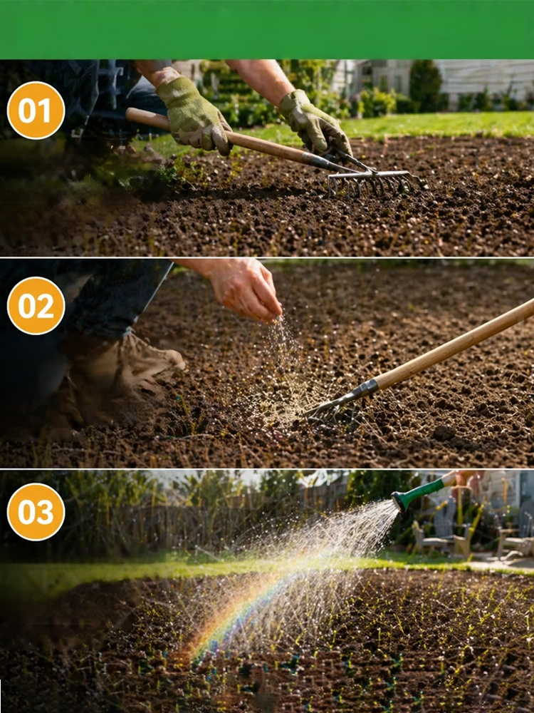 [99% Germination Rate in 7 Days] Multi-Variety Grass Seeds, No need to hire gardeners. Just scatter, water, and you're done.