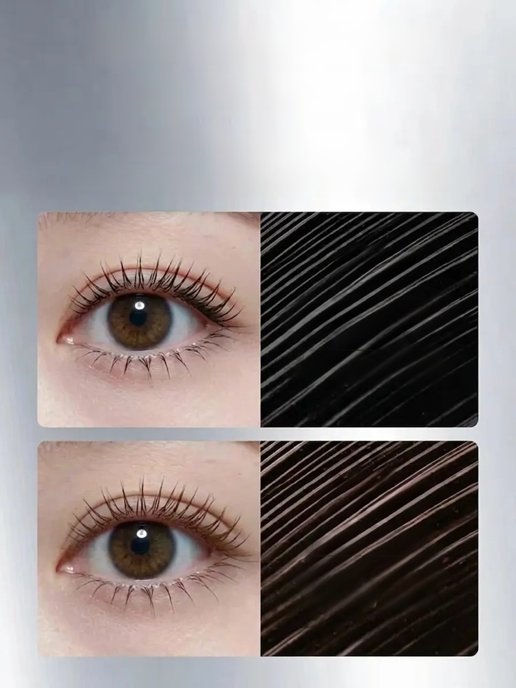 Lengthening Smudge-proof Mascara, For Short Lashes! 0.33mm Metal Brush Catches 1mm Roots for +30% Length in 2 Weeks
