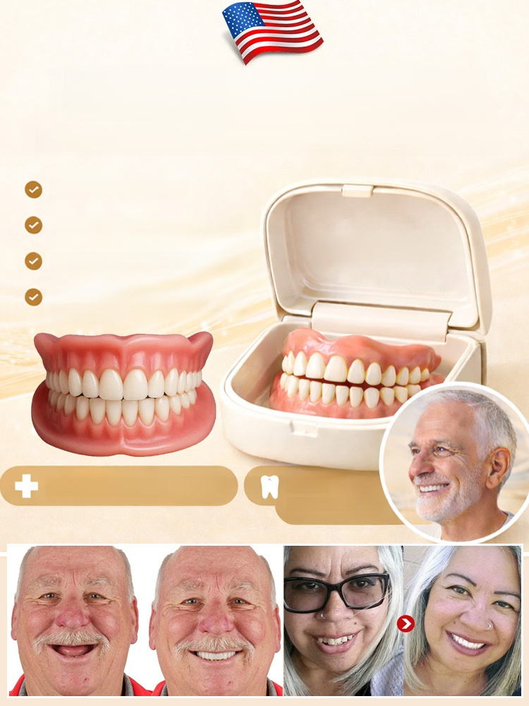 [Say goodbye to dentists] ADA Accepted Denture Fitting Kit, Get a charming smile in 1 second—no painful treatments, no exorbitant costs!