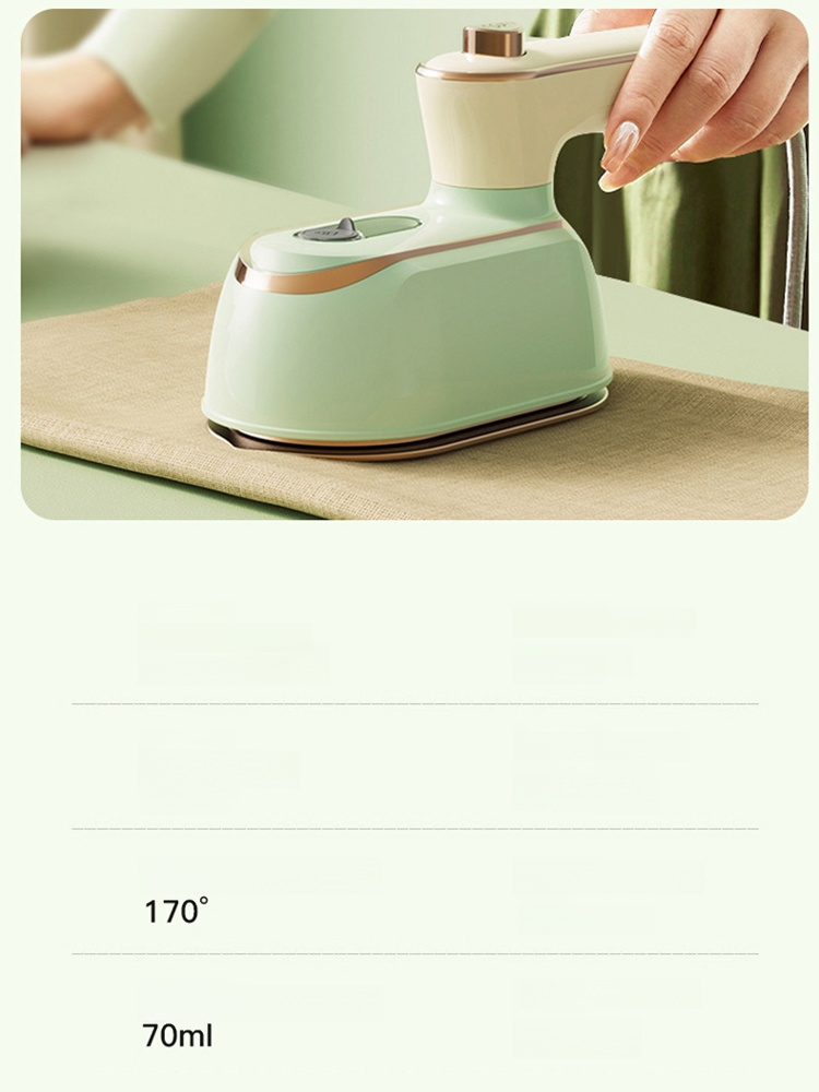 Folding steam iron, 10s fast heating with 180° rotating handle for easy flat and hanging ironing.
