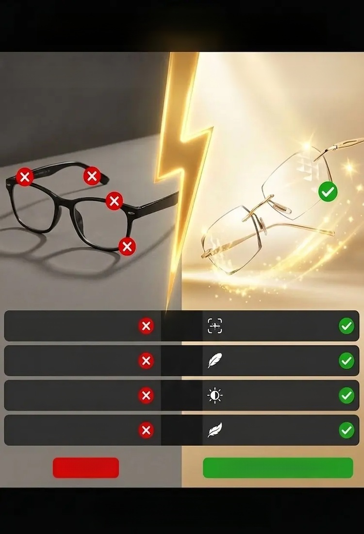 Night vision photochromic zoom ultralight reading glasses, Self-tinting anti-glare reading glasses. reducing 90% headlight glare.