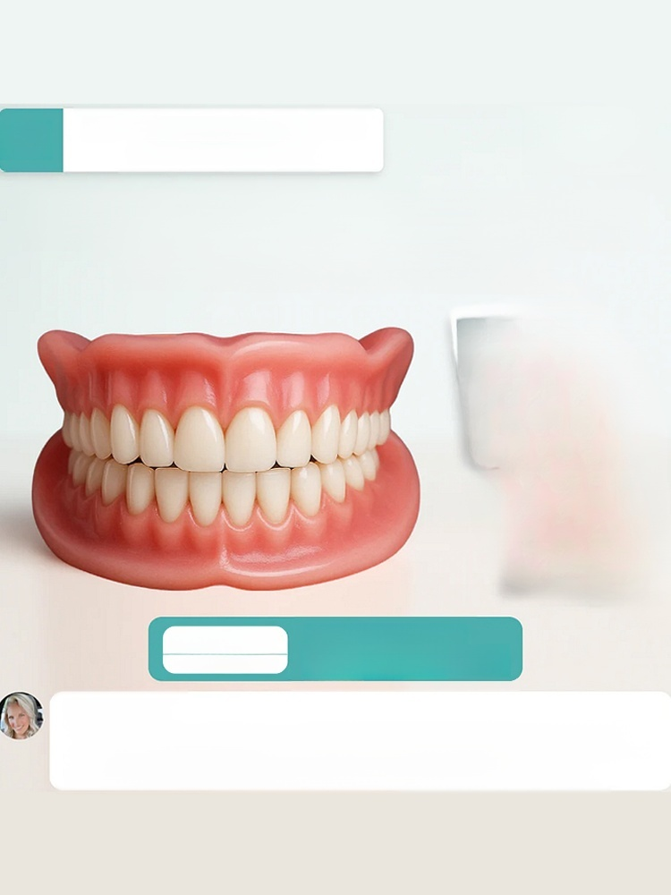 【100% adaptive denture set that fits snugly】Not easy to fall off, fits naturally and perfectly