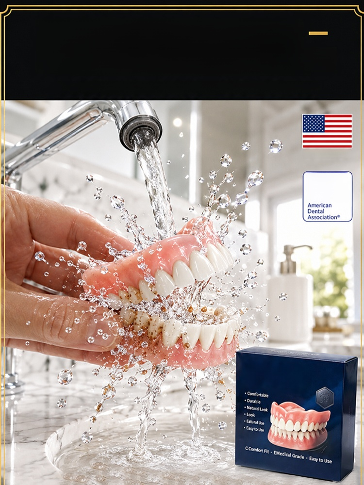 ADA-certified complete dentures (USA) 360-degree coverage, perfectly fitted to your mouth.