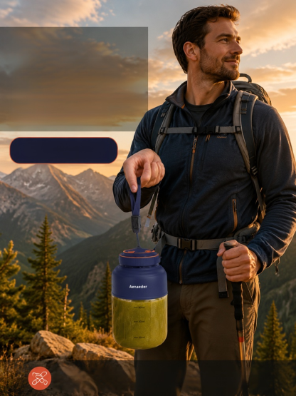 New portable juicer cup, rechargeable small multifunctional fruit juicer for home use, suitable for 1300ml Extra-Large Capacity for Whole Family!