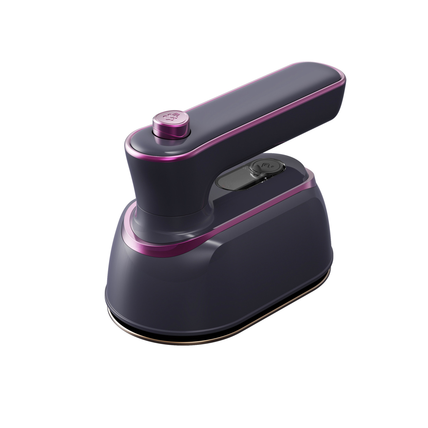 Folding steam iron, 10s fast heating with 180° rotating handle for easy flat and hanging ironing.