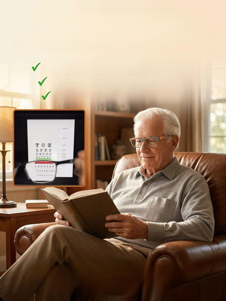 Photochromic multifocal reading glasses, Auto-tinting tech: clear blue-light blocking indoors, UV protection outdoors. Limited stock!