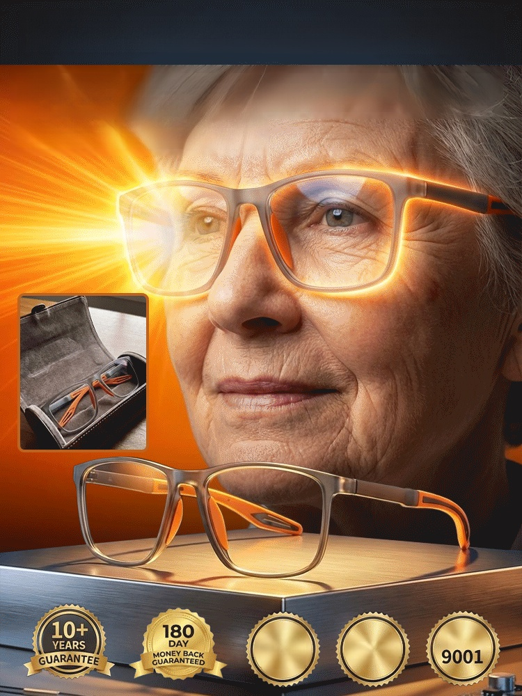 Photochromic multifocal reading glasses, Auto-tinting tech: clear blue-light blocking indoors, UV protection outdoors. Limited stock!