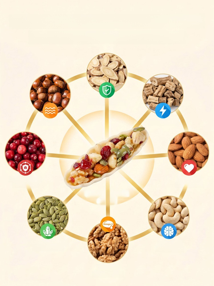 Astragalus and Codonopsis Eight-Treasure Nut Tart, Only 3g Net Carbs, Perfect Fuel For Fitness & Office