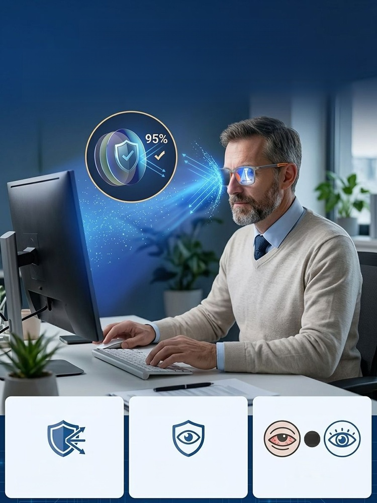 Photochromic multifocal reading glasses, Auto-tinting tech: clear blue-light blocking indoors, UV protection outdoors. Limited stock!