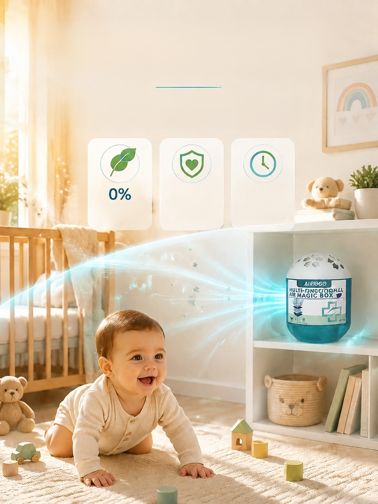 [Baby & Mom Safe Purification] Whole-House Dust Buster Smart Vacuum Cube, 99.97% filter efficiency: Baby-safe protection.