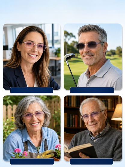 [Regain Your Youthful Vision] Smart Zoom Diamond-Cut Reading Glasses, One Pair for Near & Far. No More Switching Glasses!