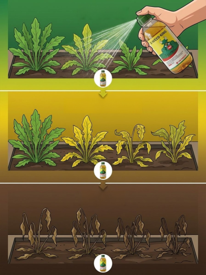 Herbicide and root rot control agent,  this product eliminates 99% of weeds down to the roots – permanently ✅!