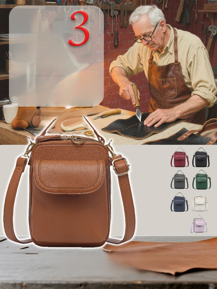 Aphrodite Phone Crossbody Bag,  Century craft legacy, premium texture you can see. Phone, keys, and cards in one bag. Travel light!