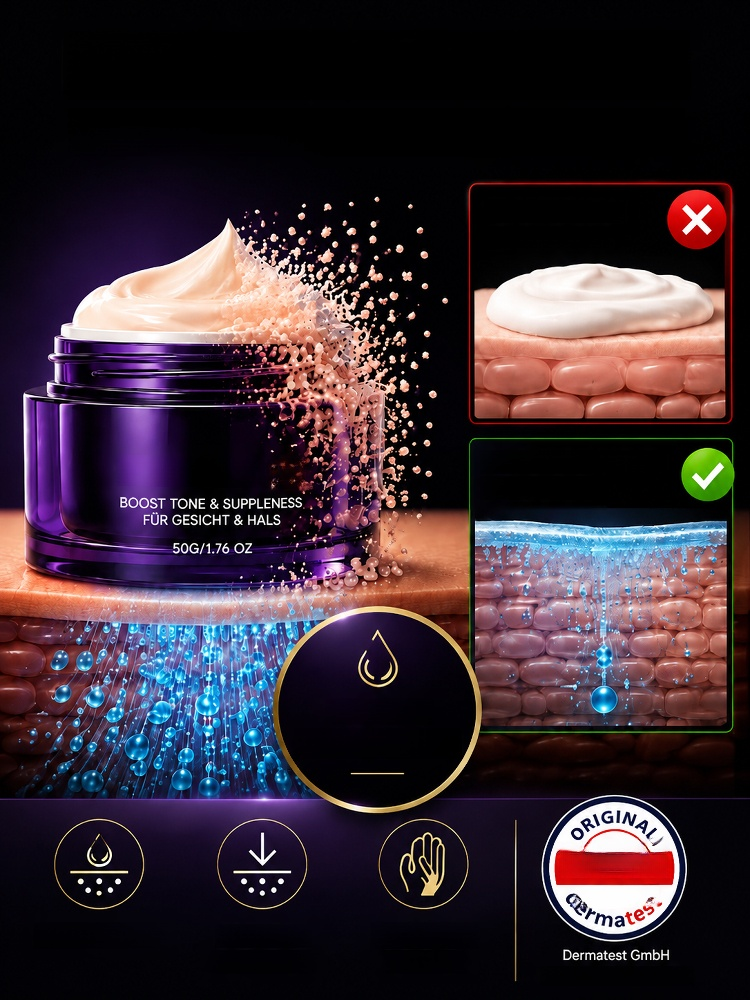 German Advanced 3D Firming & Lifting Cream, 28 Days to a Defined Jawline, -44.3% Reduction in Wrinkle Depth