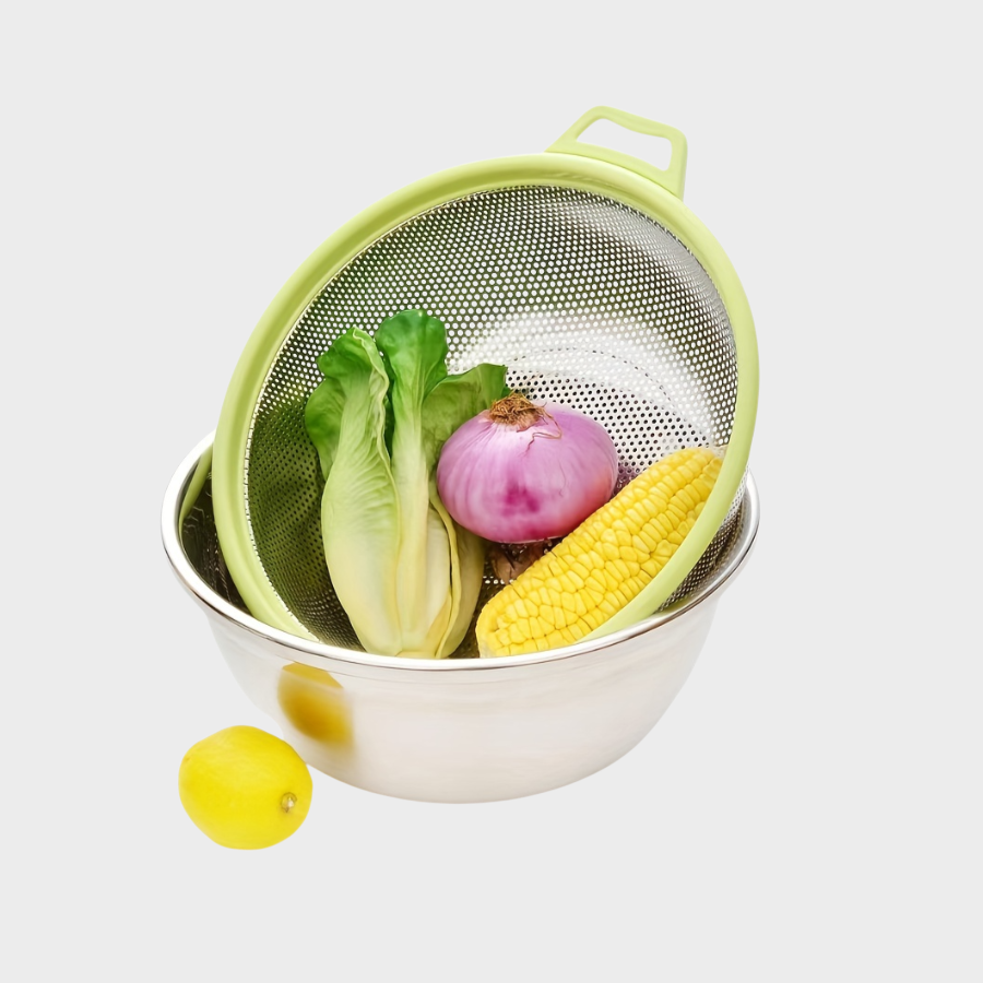 Colored edge stainless steel drain basket stainless steel basin