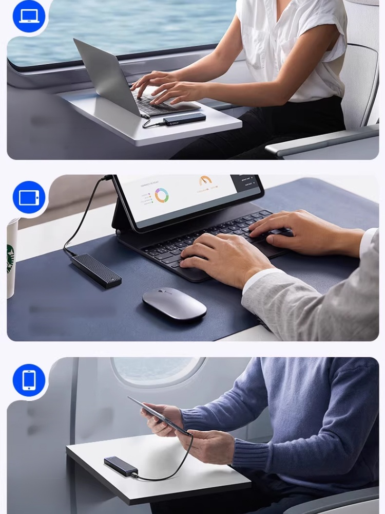 16TB Giant Capacity: Store up to 4,000 RAW photos (25MB each), 200 hours of 4K video, or 10,000 design files (PSD/AI) – no need for multiple devices.