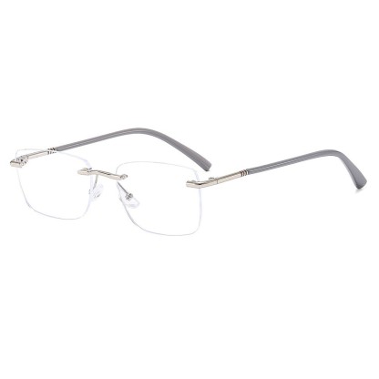 Diamond Rimless Blue Light Blocking Reading Glasses, One Pair for All Distances. Clear Vision, No Boundaries!
