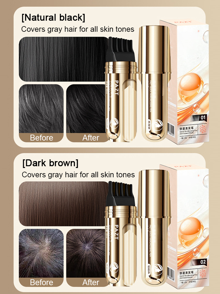 [Cover gray hair in three seconds] Quick hair styling pen