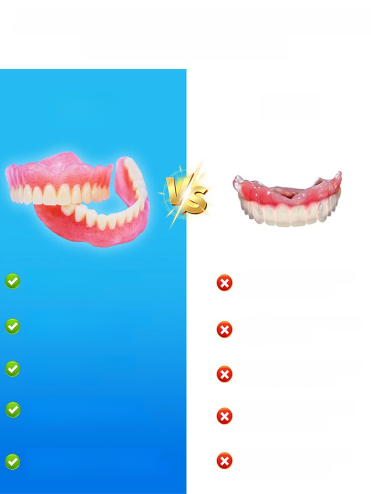🦷Developed by 100 dentists, say goodbye to high prices! Made of soft silicone, they're as comfortable as real teeth!