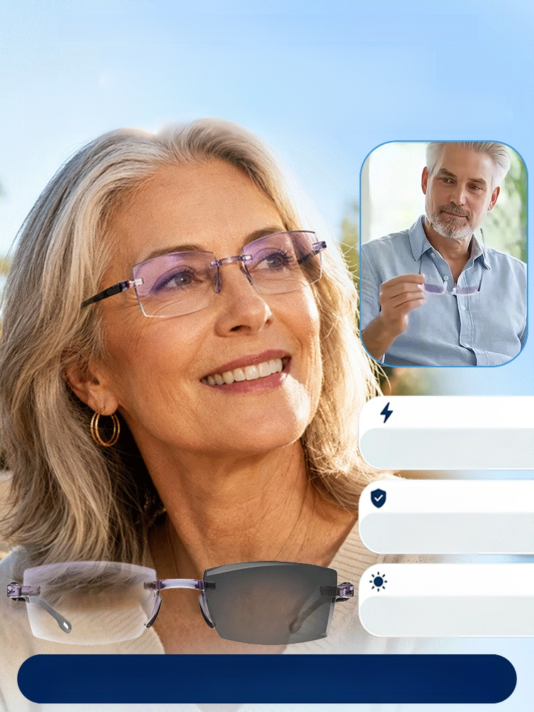 [Regain Your Youthful Vision] Smart Zoom Diamond-Cut Reading Glasses, One Pair for Near & Far. No More Switching Glasses!