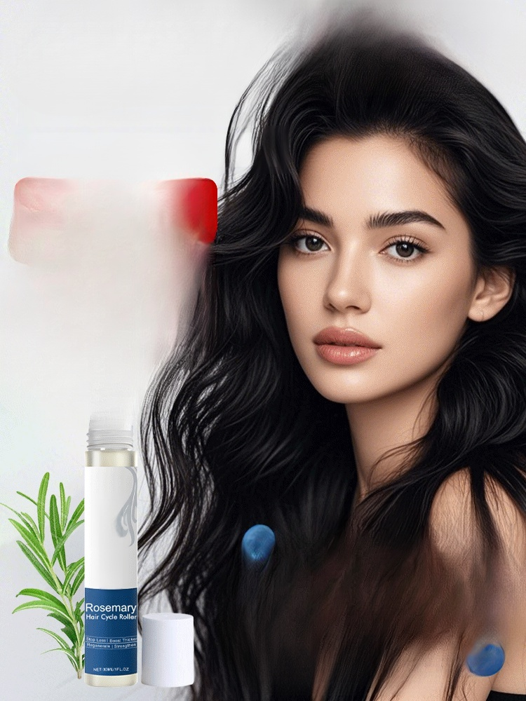 Thick, Full Hair. One Roll Away! Activate dormant follicles. Get thicker, fuller hair with our Rosemary Roller.