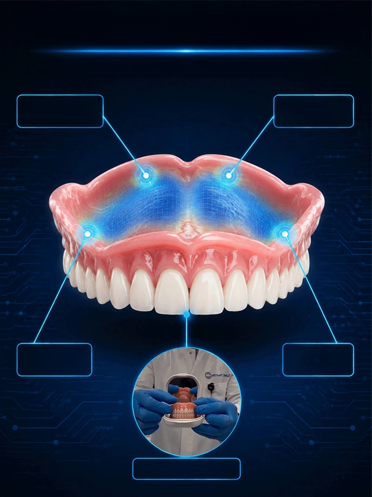 [Comfortable to Wear All Day] Premium Full Denture Set, Trusted by 10,000+ Users. Natural & Youthful Smile!