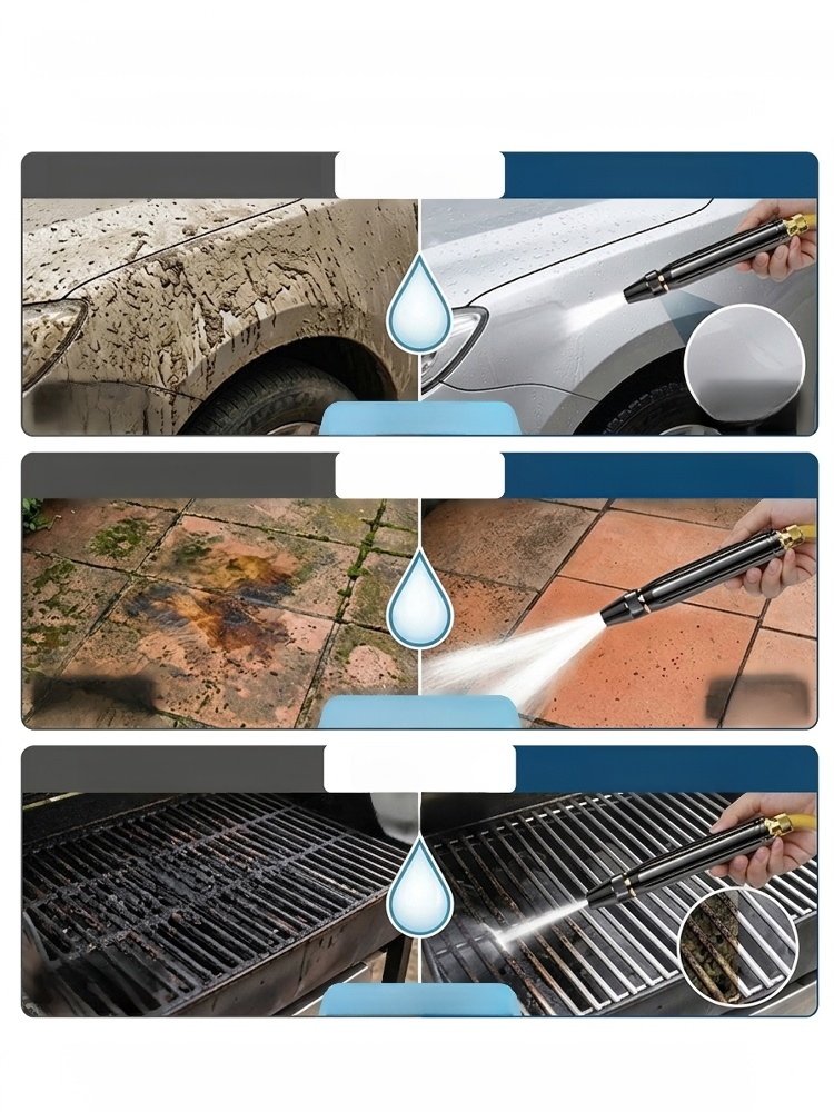 [Extra Powerful] High-Pressure Water Gun, Grease 0 sec defeat! Instantly clean in one go!