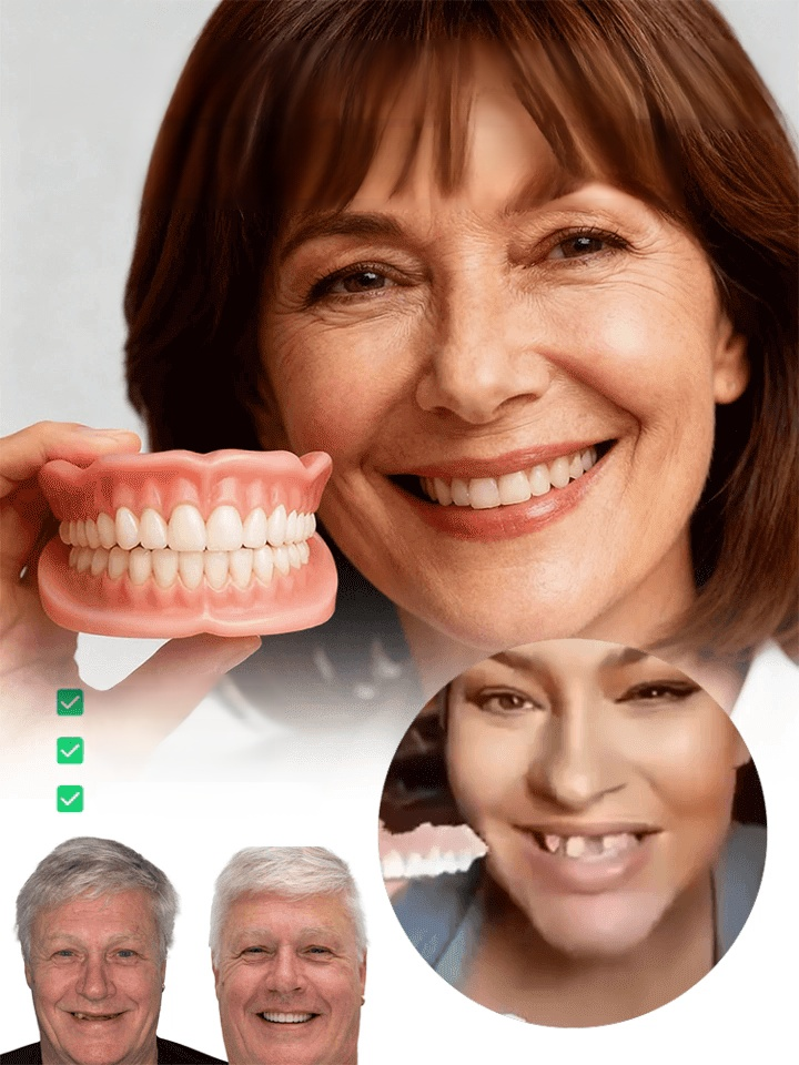 🦷Developed by 100 dentists, say goodbye to high prices! Made of soft silicone, they're as comfortable as real teeth!