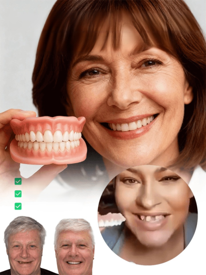 🦷Developed by 100 dentists, say goodbye to high prices! Made of soft silicone, they're as comfortable as real teeth!